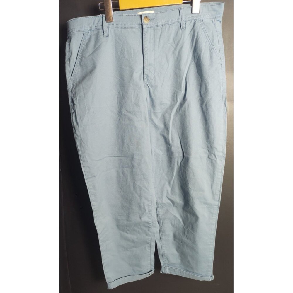 Kensie Women’s Mid Rise Chino Trousers Size 14 Casual Cotton Pants